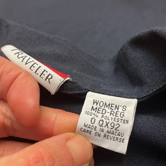 LL Bean traveler button front dress medium navy blue - Picture 12 of 12